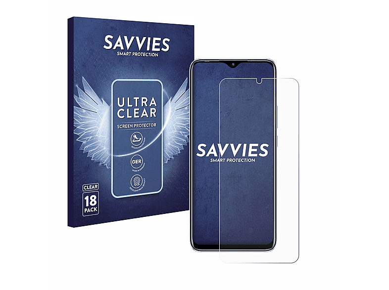 10s) Infinix Schutzfolie(für SAVVIES Hot 18x klare