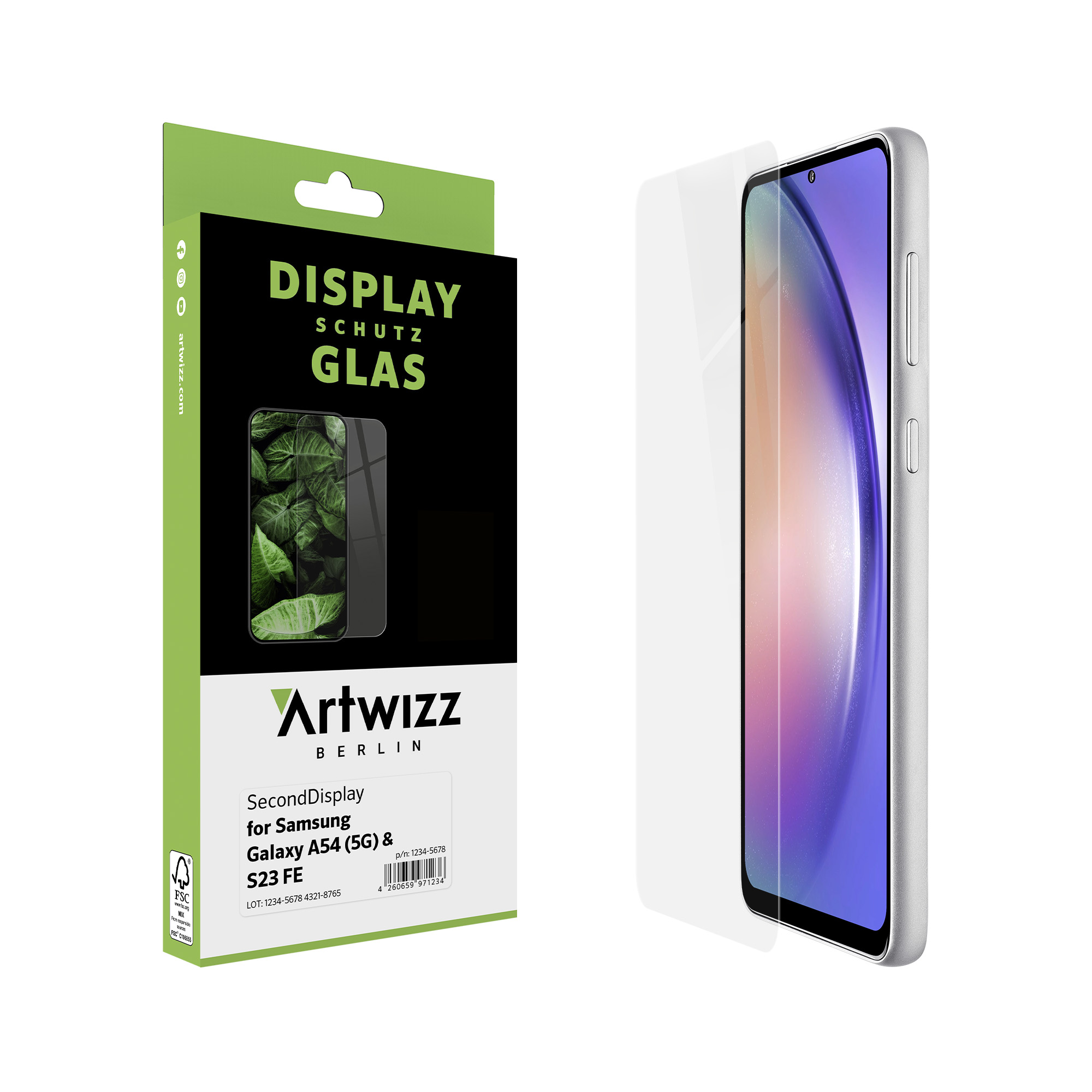 Galaxy FE, A54 Galaxy ARTWIZZ Samsung (5G)) SecondDisplay Displayschutz(für S23
