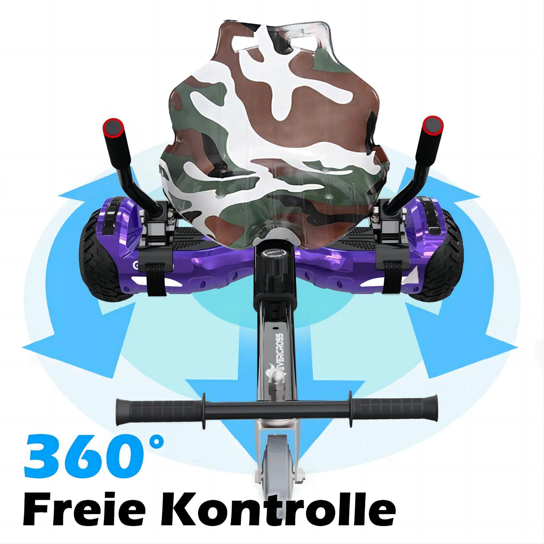GEEKME Z5S Hoverboard mit Zoll, (6,5 und Board Violett Armeegrün) Sitz Balance