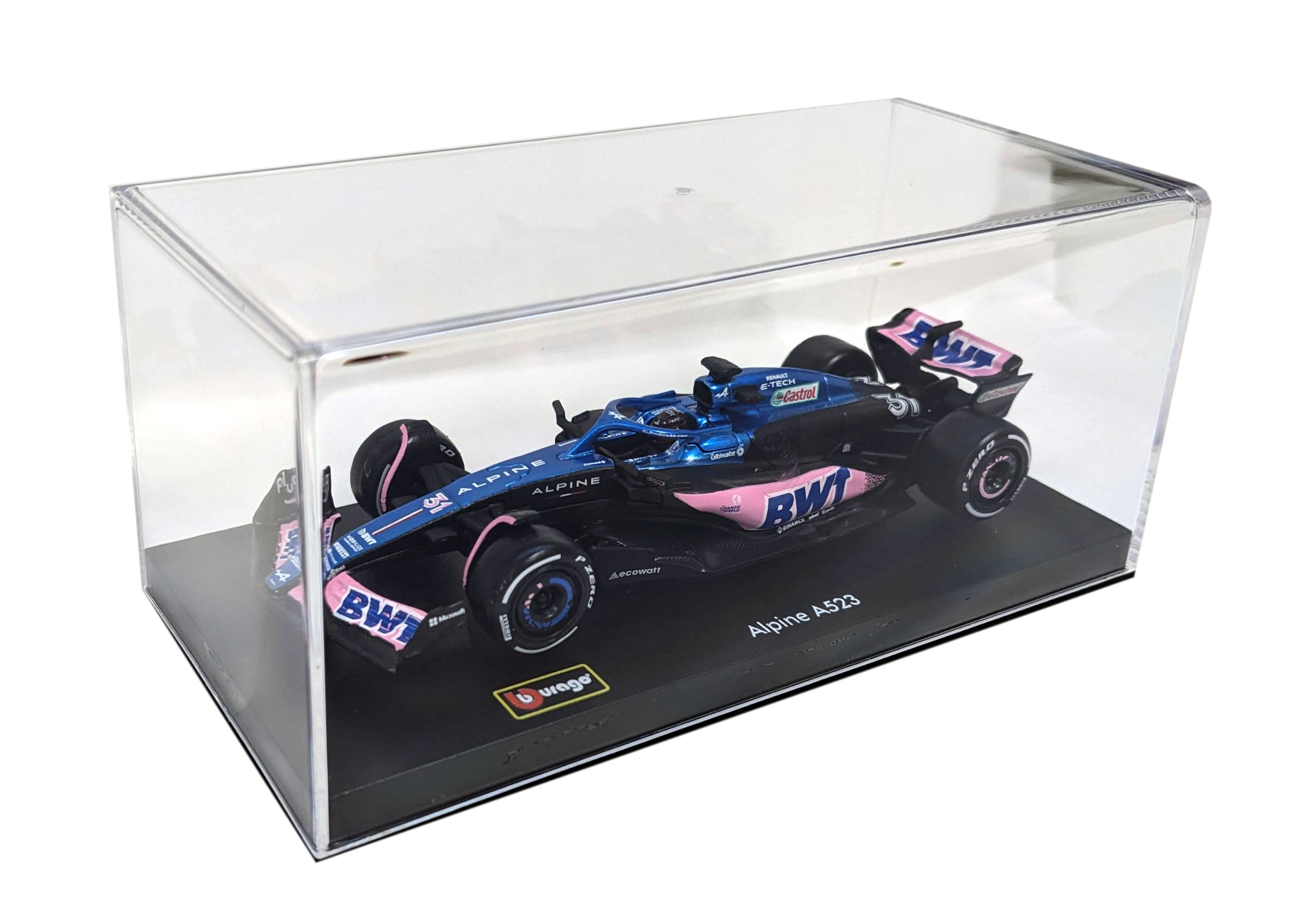 BBURAGO F1 Renault Alpine A523\' Helm, (mit Spielzeugauto #31 1:43) Ocon 23 Maßstab