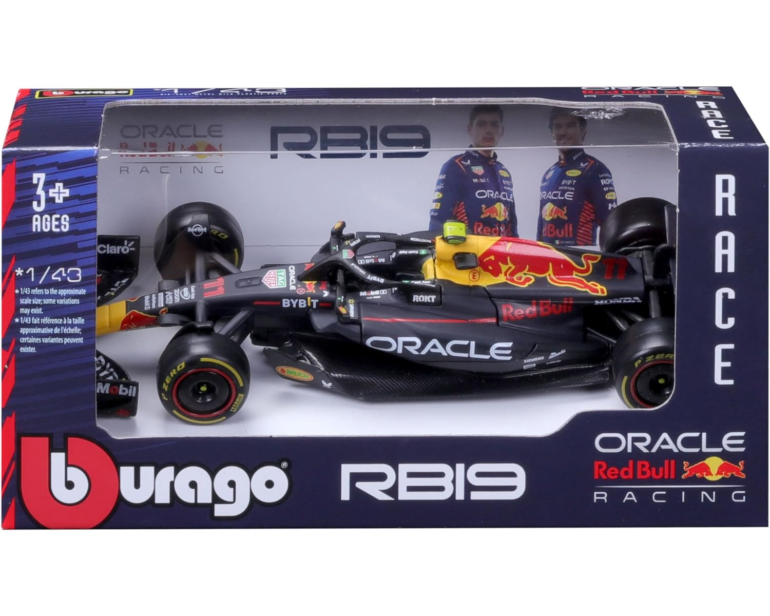 BBURAGO Red Spielzeugauto Racing #11 (Maßstab F1 1:43) RB19 Bull Perez