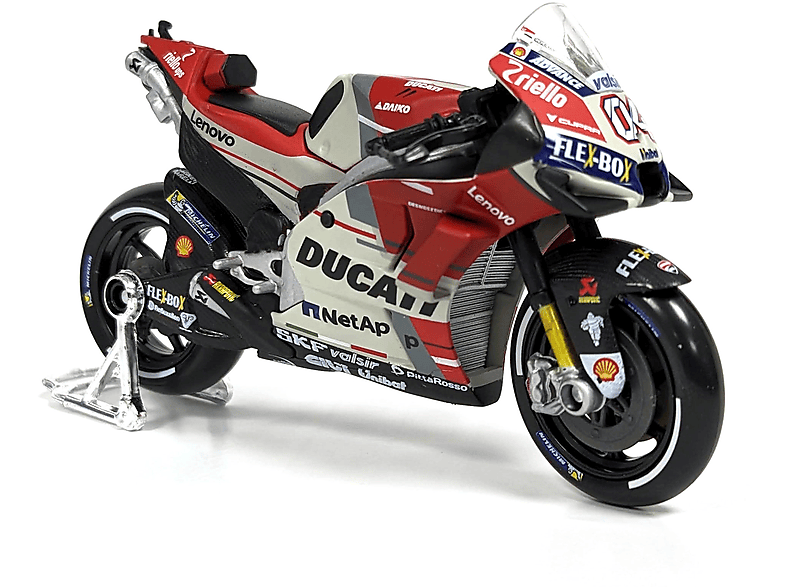 MAISTO Ducati Desmosedici GP (weiß-rot, Spielzeugmotorrad Maßstab 1:18) Andrea \'18 Dovizioso