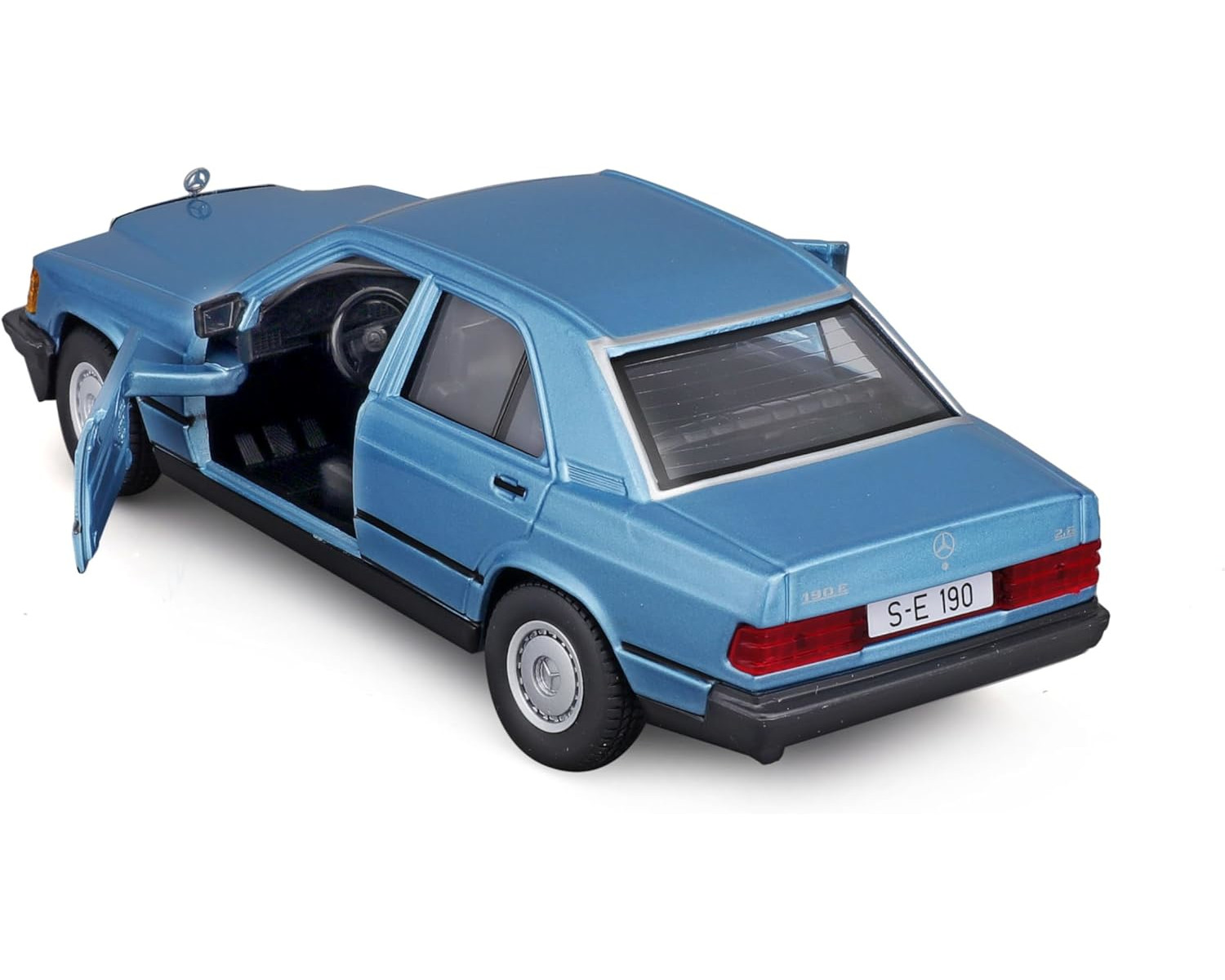 BBURAGO Mercedes blau, 1:24) 190E ´87 (diamant Spielzeugauto Maßstab