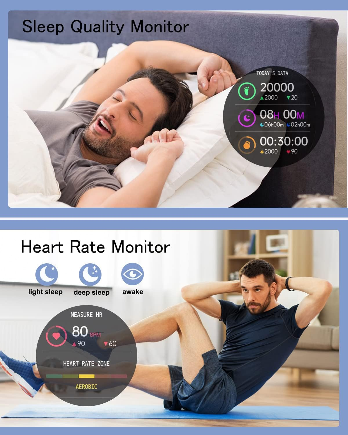 LIGE Fitness Tracker Smartwatch Edelstahl, Legierung Armbänd 1x Armbanduhr Schwarz