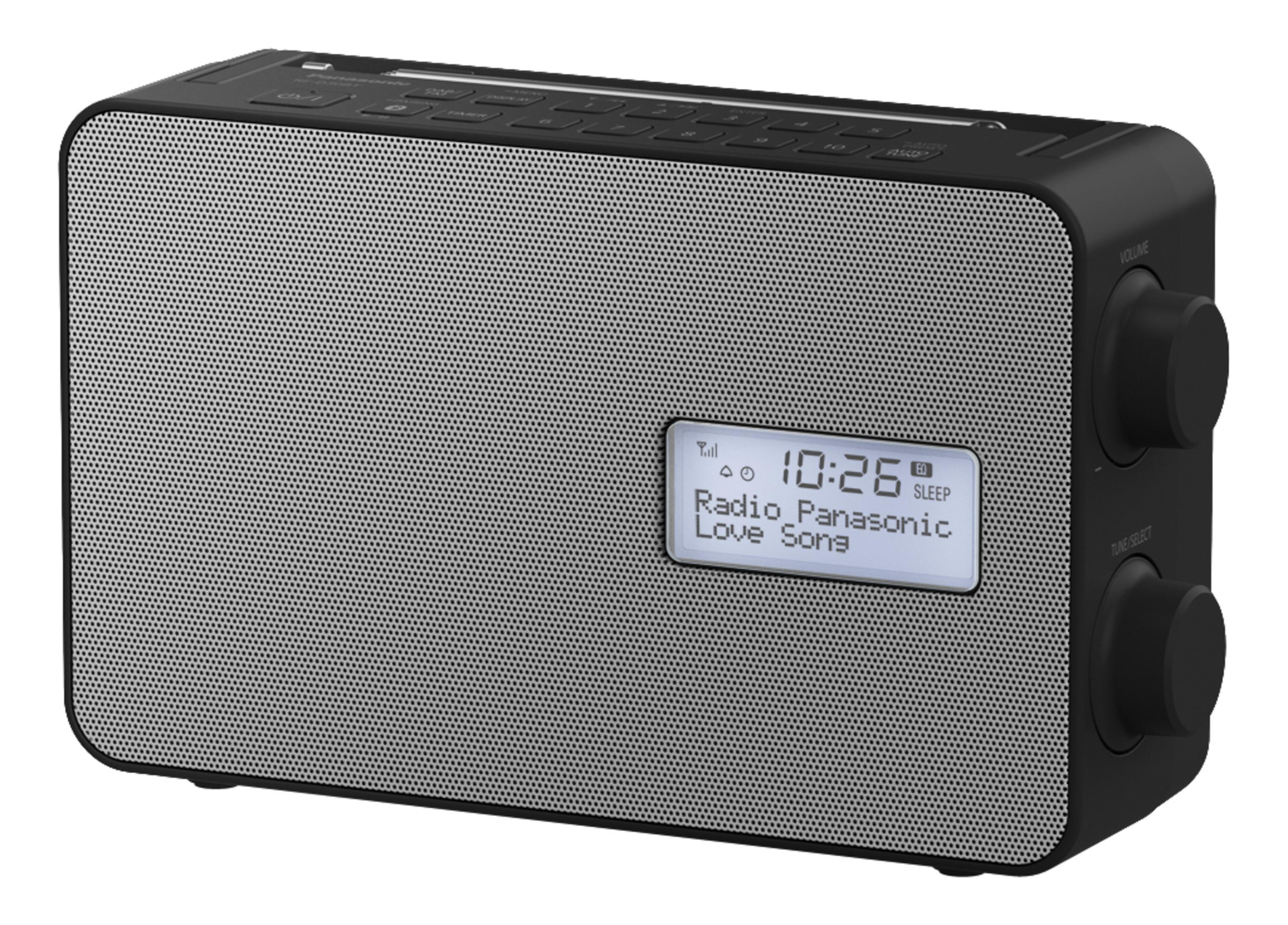 PANASONIC RF-D 30 BTEG-K Tuner, Tuner/ Analog Bluetooth, DAB+ Radio DAB+, FM, mit DAB+ Schwarz/Silber Bluetooth