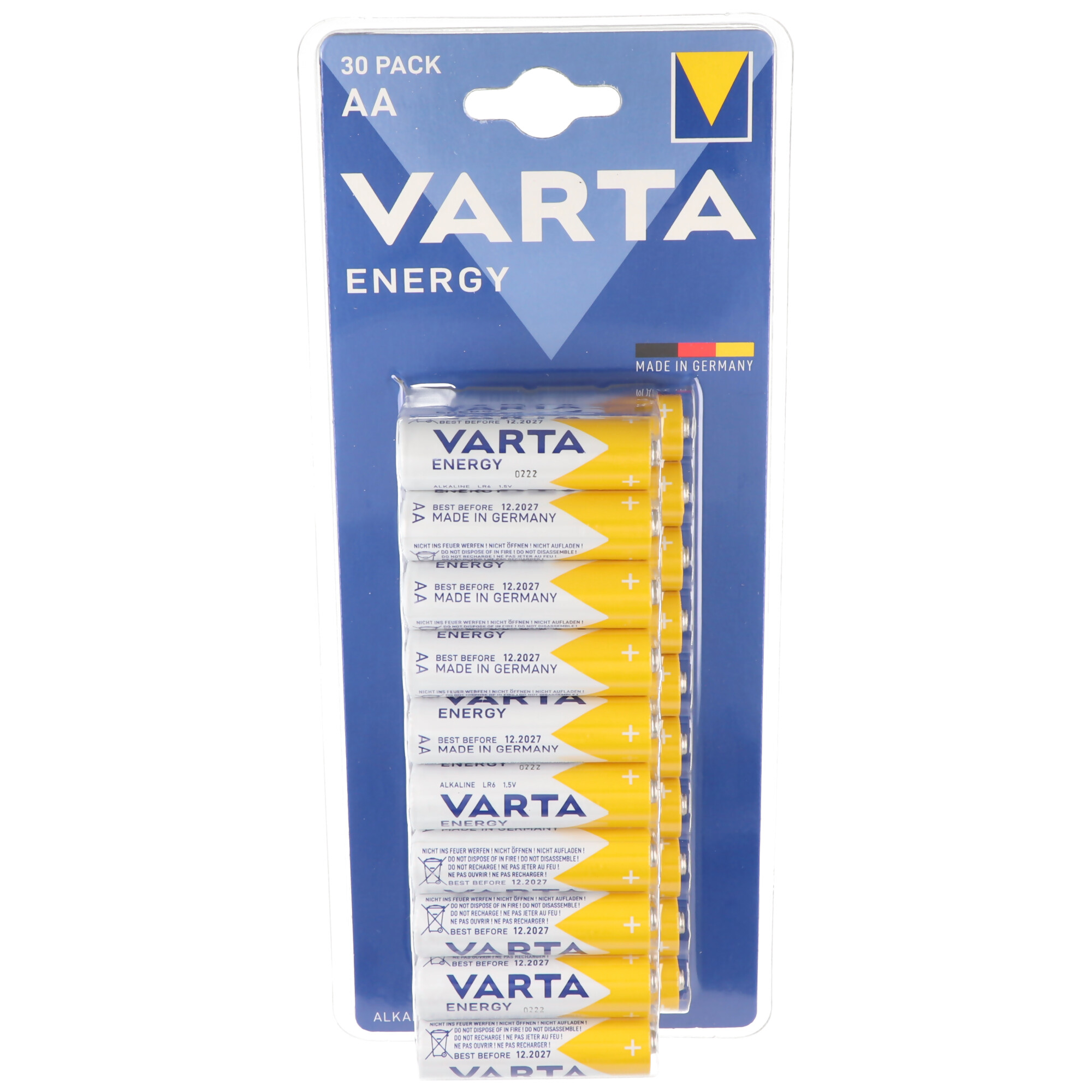 Batterie Alkaline 1.5V, LR06, Energy, Mignon, 30 Alkaline, Stück VARTA Batterien AA,