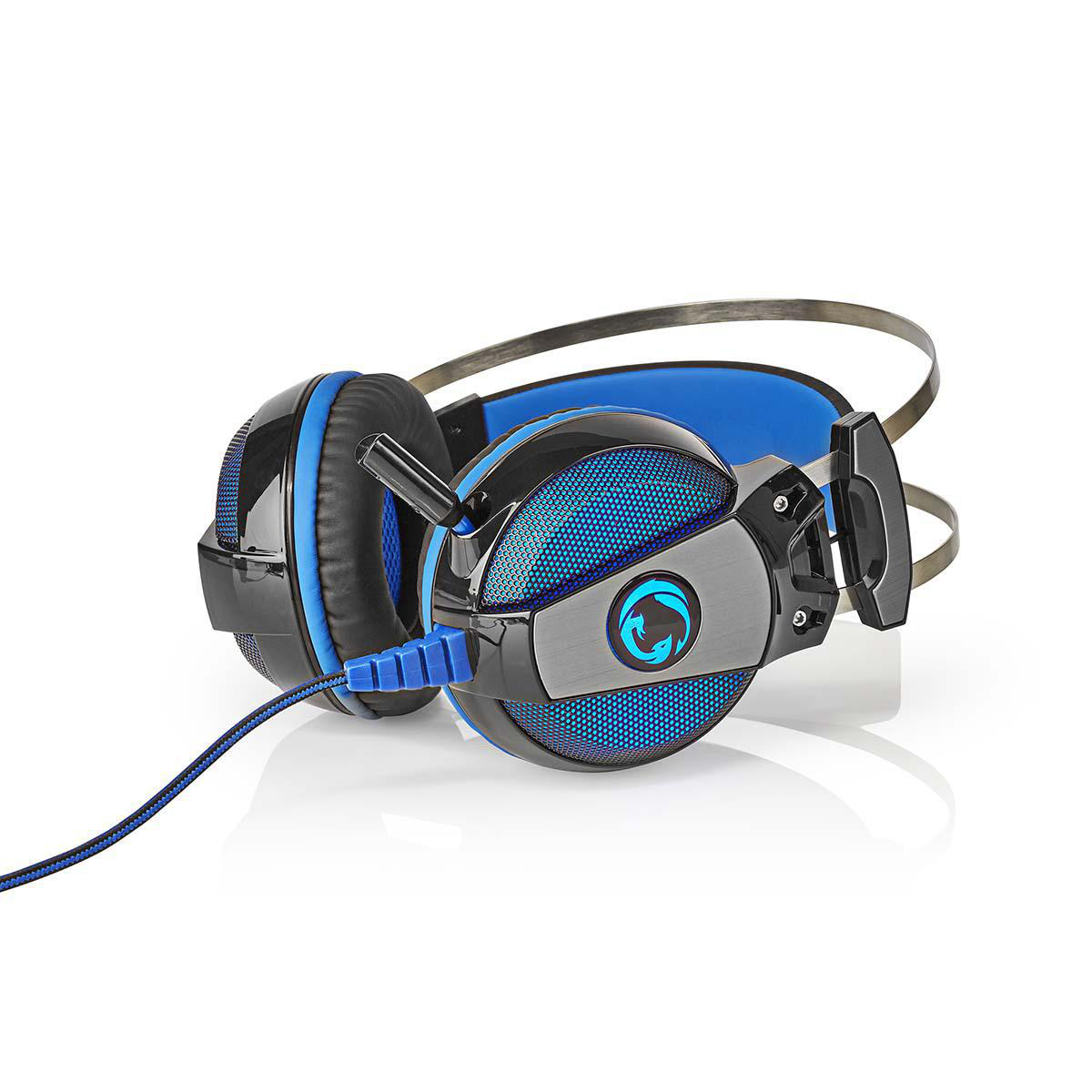 blau / NEDIS Gaming-Headset schwarz 500BK, On-ear