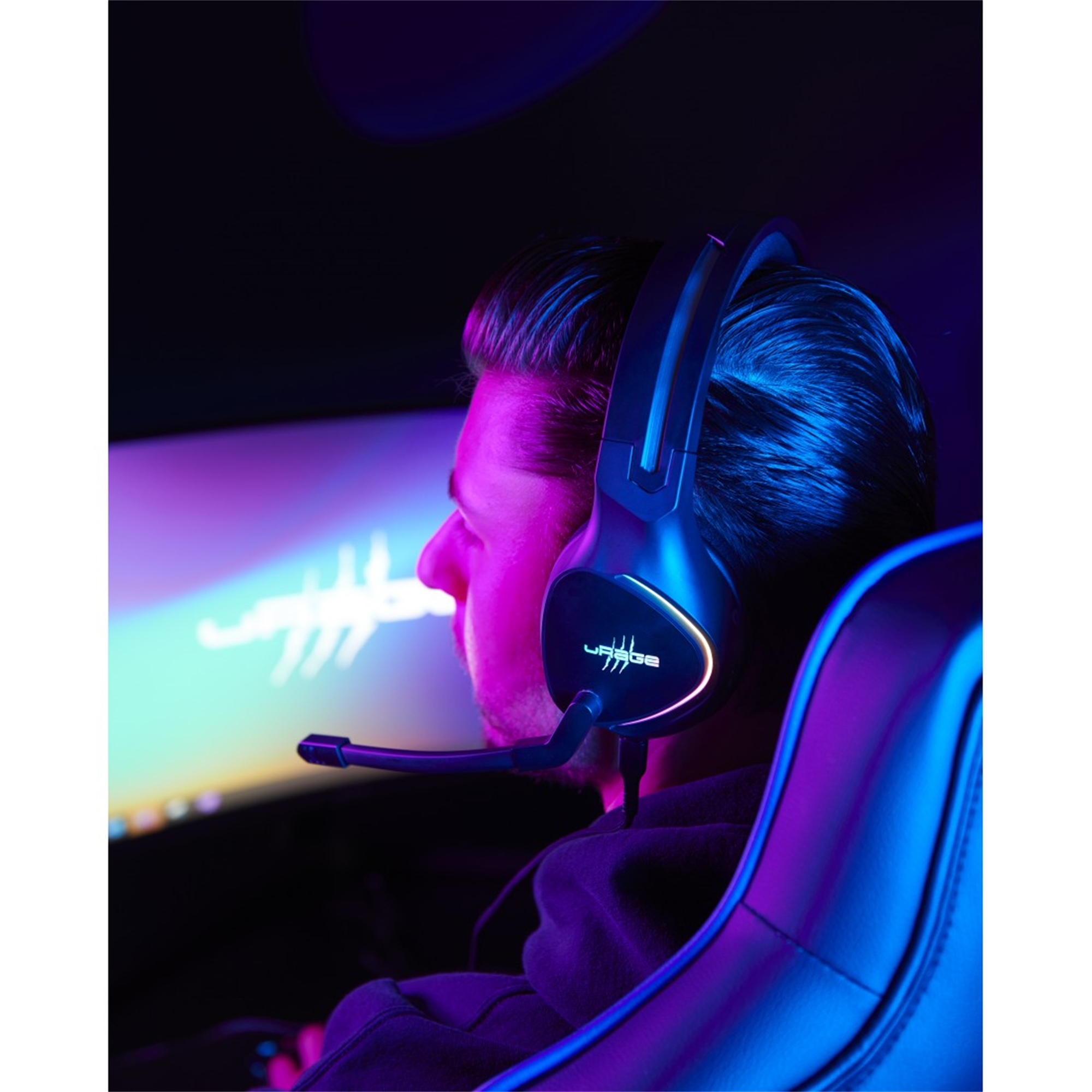 7.1 V2, SoundZ Schwarz Over-ear Gaming-Headset 710 URAGE