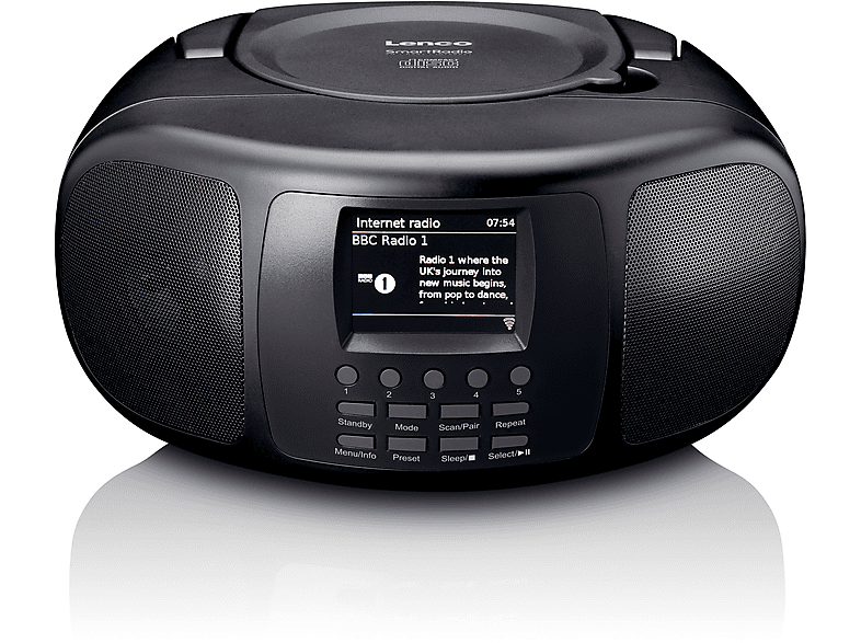 LENCO SCD-6000BK Radio, DAB+, Internet FM, DAB, Black Radio, Bluetooth