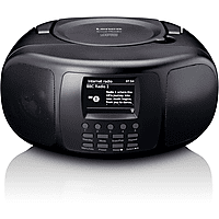 MediaMarkt LENCO SCD-6000BK Draagbare internet radio met DAB+/FM, Bluetooth®, CD-speler en groot LCD kleurendisplay Zwart aanbieding