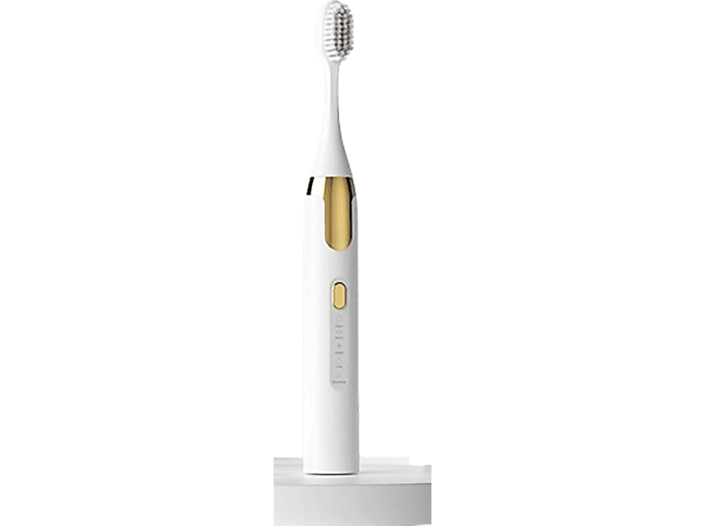LACAMAX Elektrische Ultraschallzahnbürste, Digitale Leistungsanzeige, 2-Minuten-Timer, Zahnbürste Weiß Musikwiedergabe Elektrische