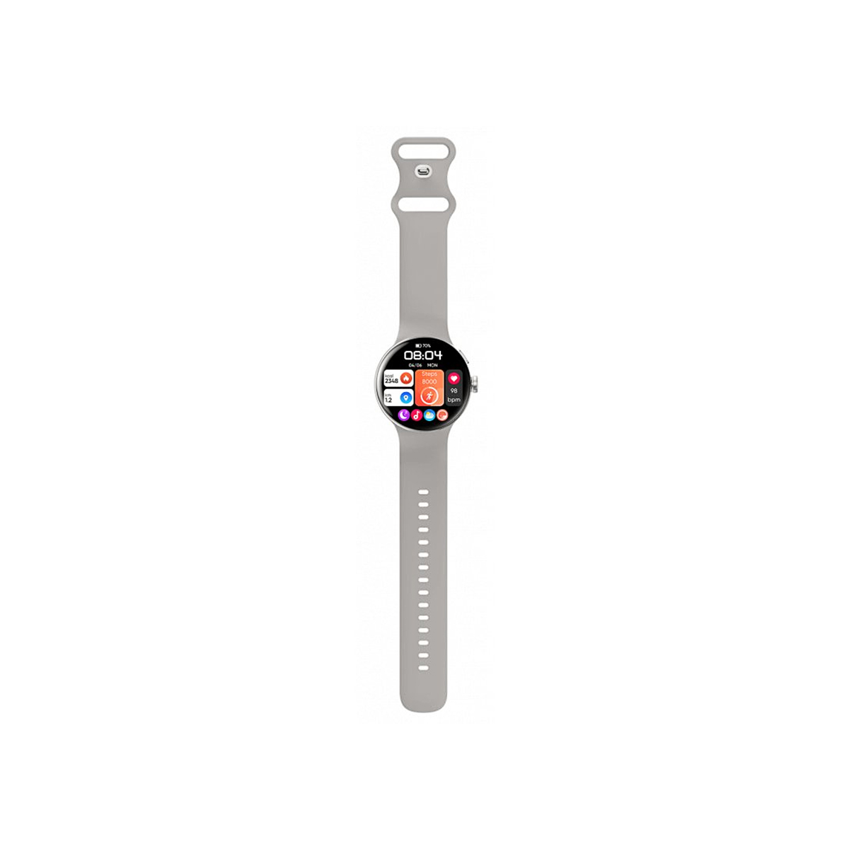 CARNEO Matrixx HR+ silber, Silber Smartwatch