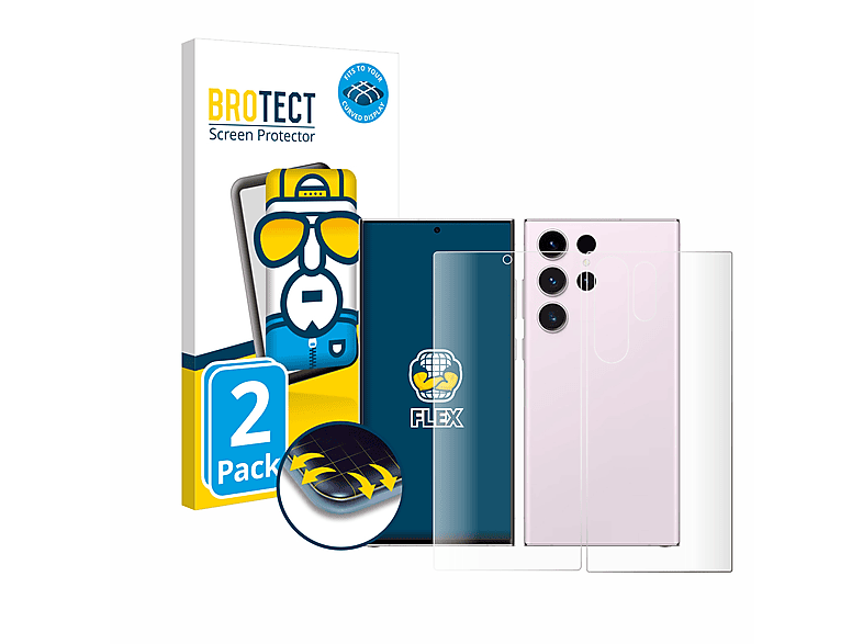 BROTECT 2x Flex Full-Cover 3D Galaxy Ultra Curved Edition) Enterprise S23 Schutzfolie(für Samsung