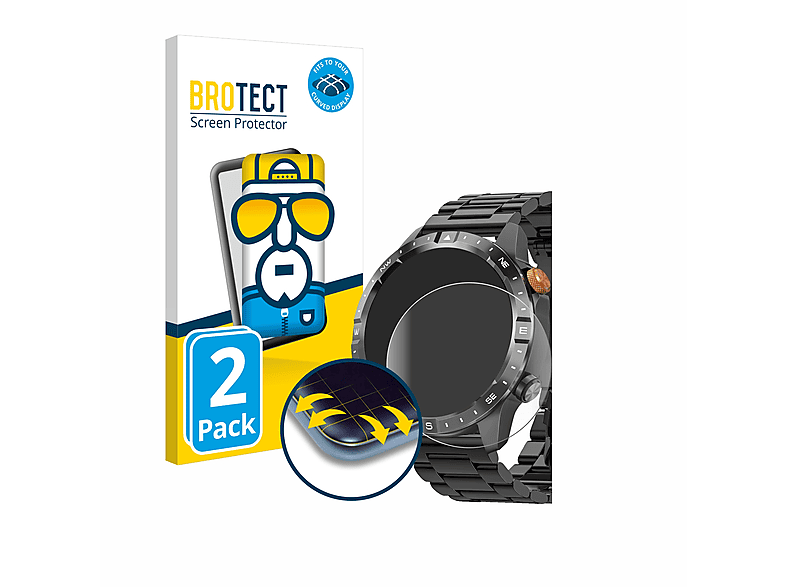BROTECT Swgota Full-Cover 2x Flex AK57 Curved 3D Schutzfolie(für (1,43\