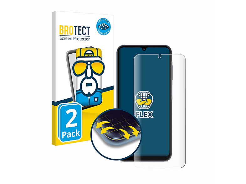 BROTECT 2x Flex Full-Cover 3D Curved Schutzfolie(für Samsung Galaxy A25 5G) | Displayschutzfolien & Gläser
