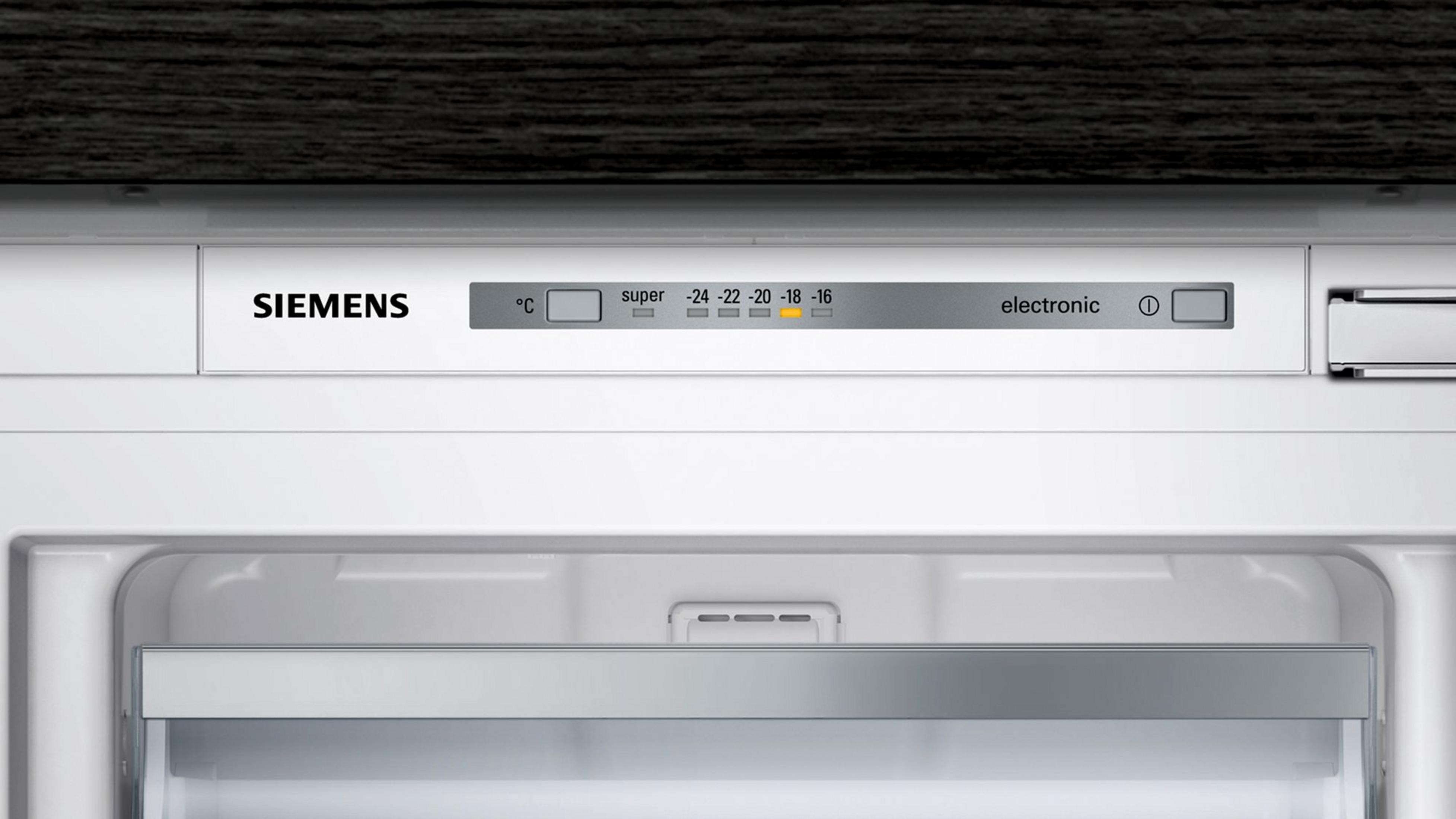 Siemens koelkast bedieningspaneel. Toont temperatuurinstellingen.