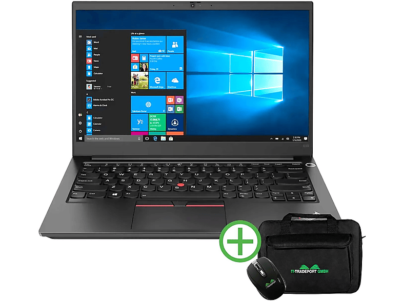 LENOVO ThinkPad E14, 5 Schwarz mit RAM, Zoll Notebook GB GB 14 24 AMD Display, Prozessor, Ryzen™ eingerichtet, SSD, fertig 500