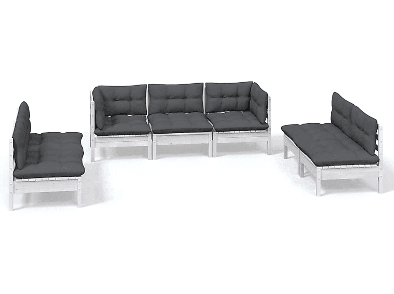 VIDAXL 3096221 Gartentisch- Stuhlset, Weiß und