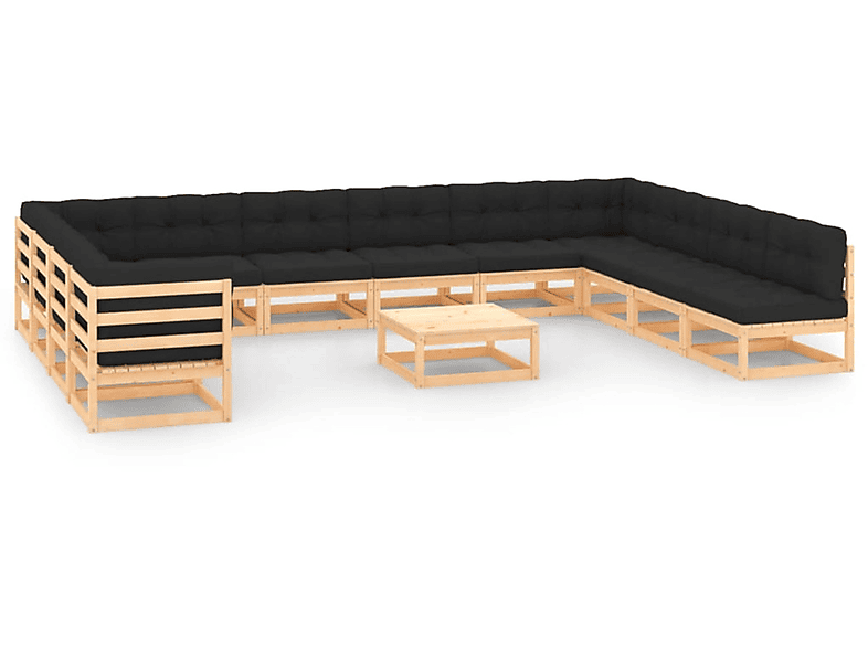 3083852 und Stuhlset, Gartentisch- Grau VIDAXL