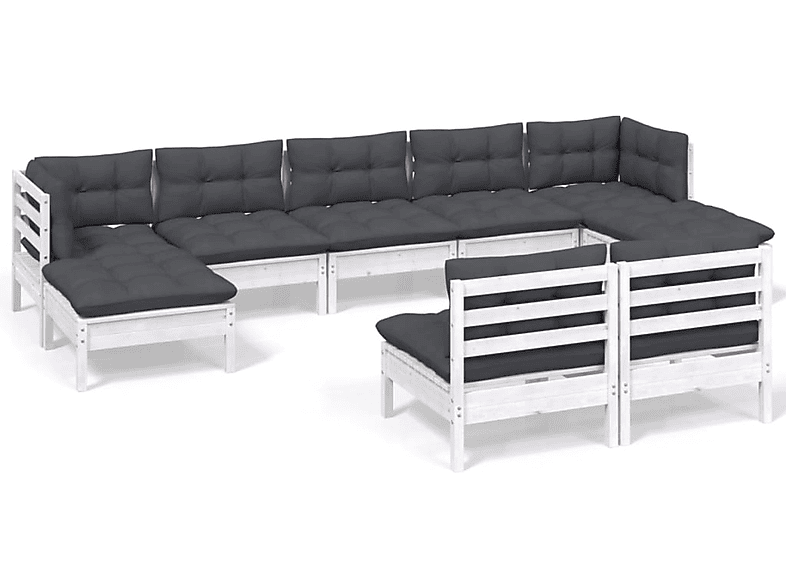 VIDAXL 3097104 Gartentisch- und Stuhlset, Weiß | Gartenmöbel Sets