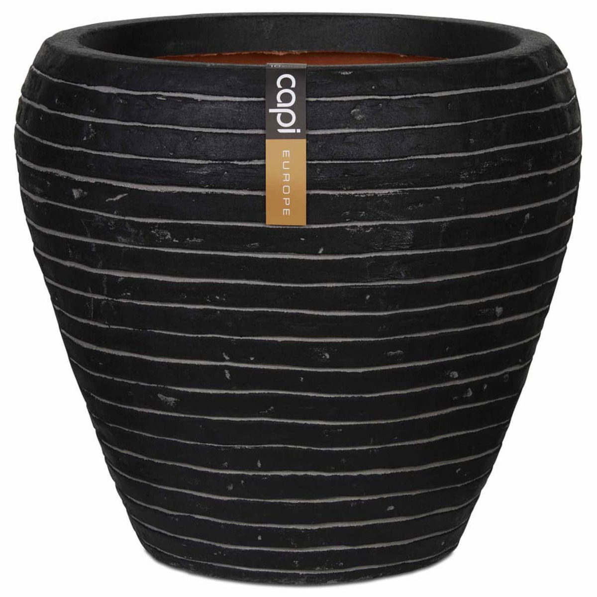 CAPI 420623 Vase Anthrazit und Schwarz