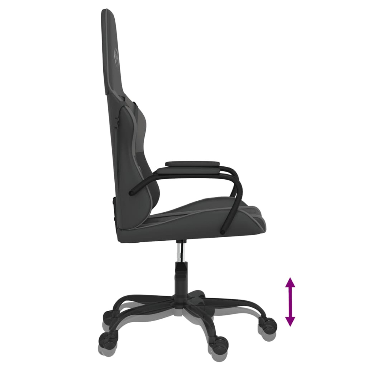 Grau und Gaming 345537 Stuhl, Schwarz VIDAXL