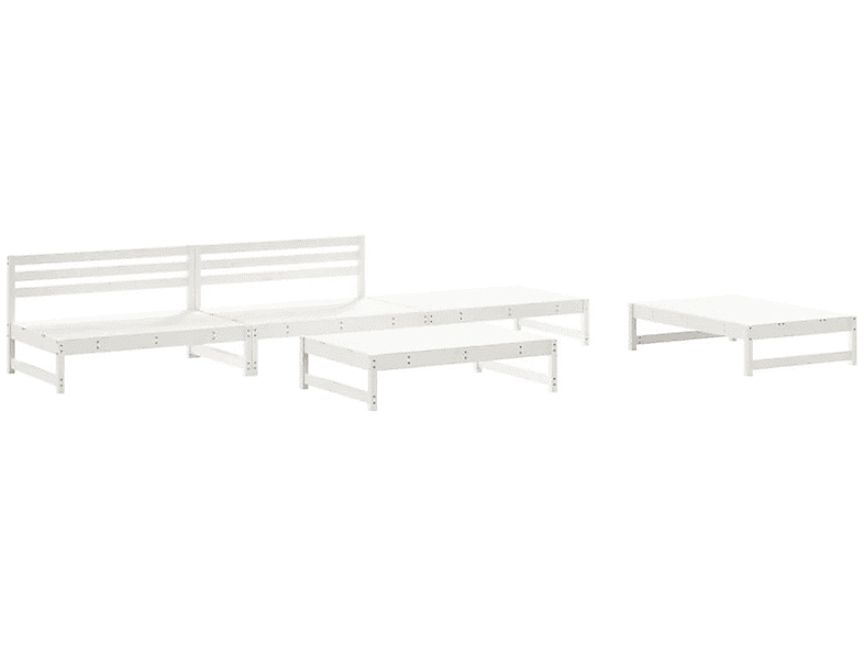 Weiß und Gartentisch- 3186600 Stuhlset, VIDAXL