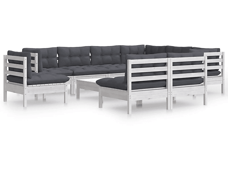 VIDAXL 3096750 Gartentisch- Stuhlset, Weiß und