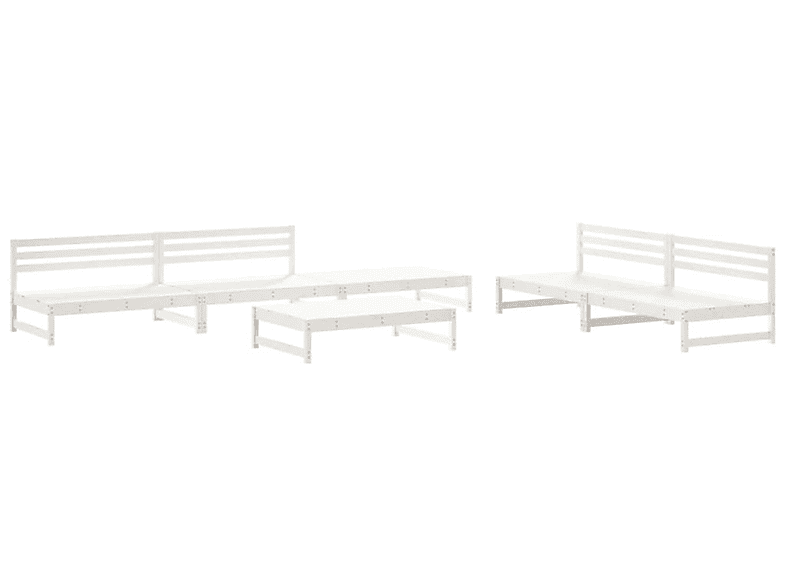 VIDAXL 3186614 Gartentisch- und Stuhlset, Weiß | Gartenmöbel Sets