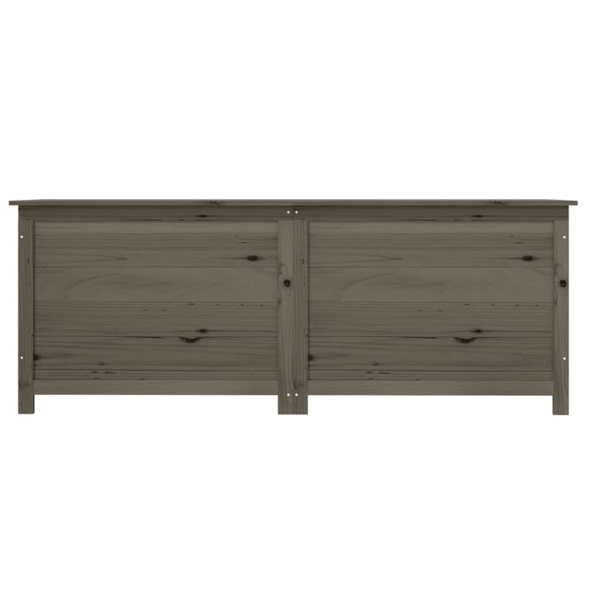 Ein hölzernes Kopfteil mit horizontalem Design. Es besteht aus Holzbrettern.