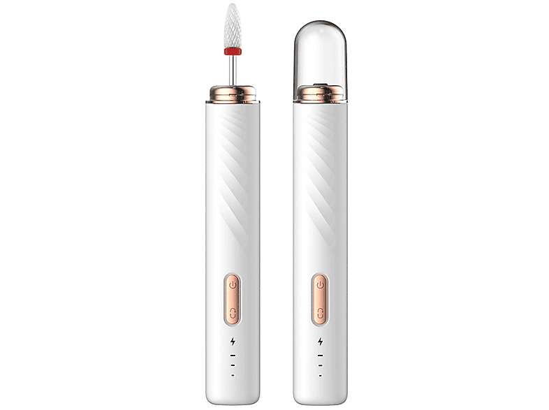 SHAOKE Portable Elektrische Nagel-Poliermaschine Pediküre-Set mit Nagelpflege Weiß Maniküre- vielseitiger 