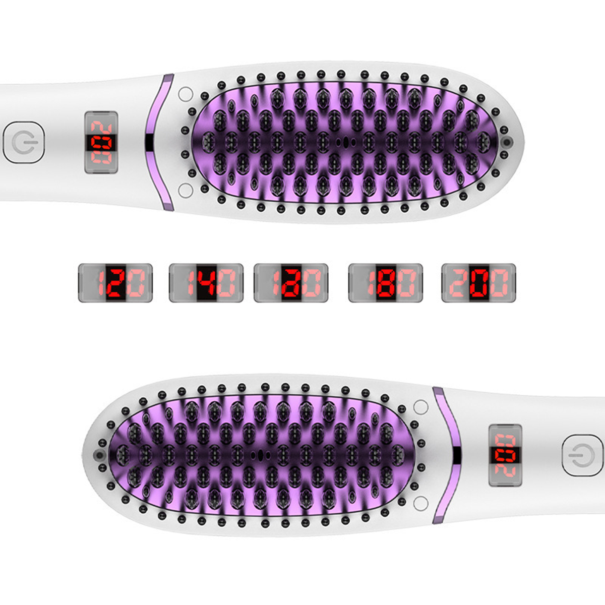 SHAOKE Mini LED-Haarglätter mit Ionentechnologie 3D-Zähnen und 5 Glätteisen, Temperaturstufen