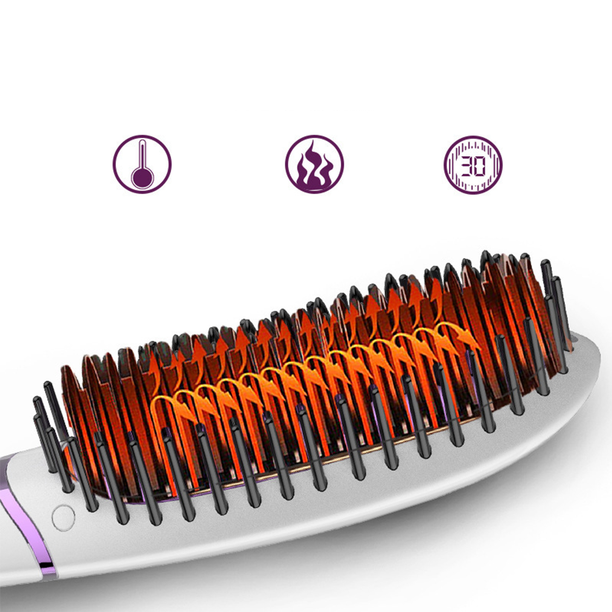 LED-Haarglätter und 3D-Zähnen mit Mini SHAOKE Ionentechnologie Temperaturstufen: Glätteisen, 5