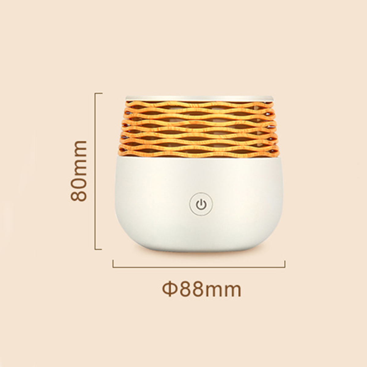 20 Design mit m²) Kompakter 30ml Weiß - Aroma (Raumgröße: USB stilvollem Diffusor Luftbefeuchter SHAOKE Raumluftbefeuchter
