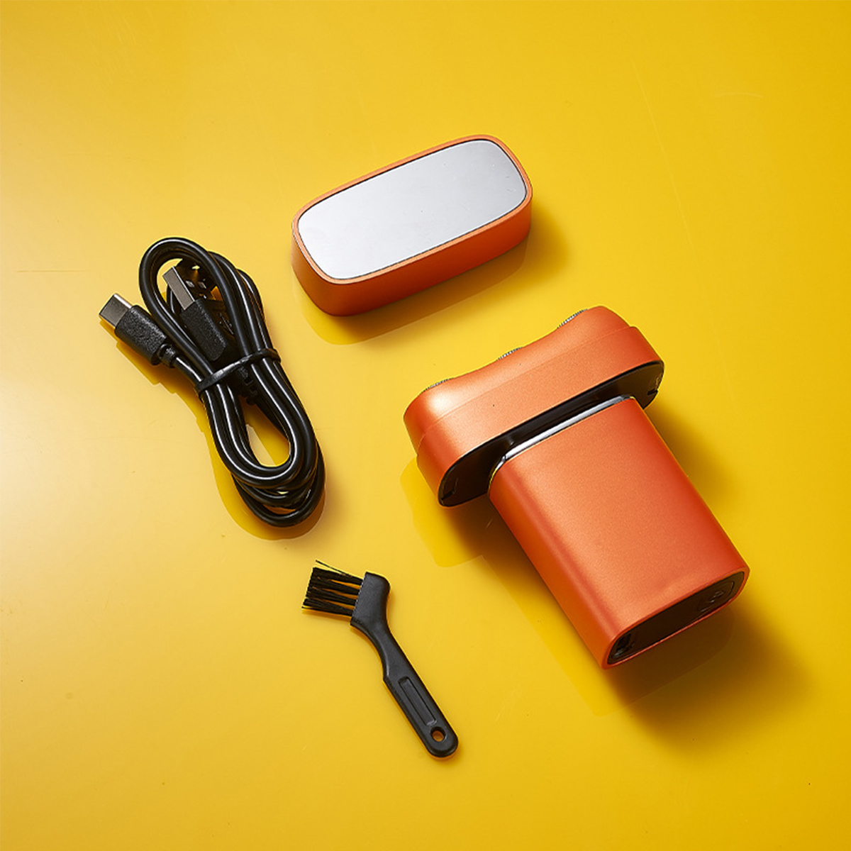 SHAOKE USB-aufladbares Mini-Rasiermesser für die Reise Silber 3D-Schwebekopf Rasierer
