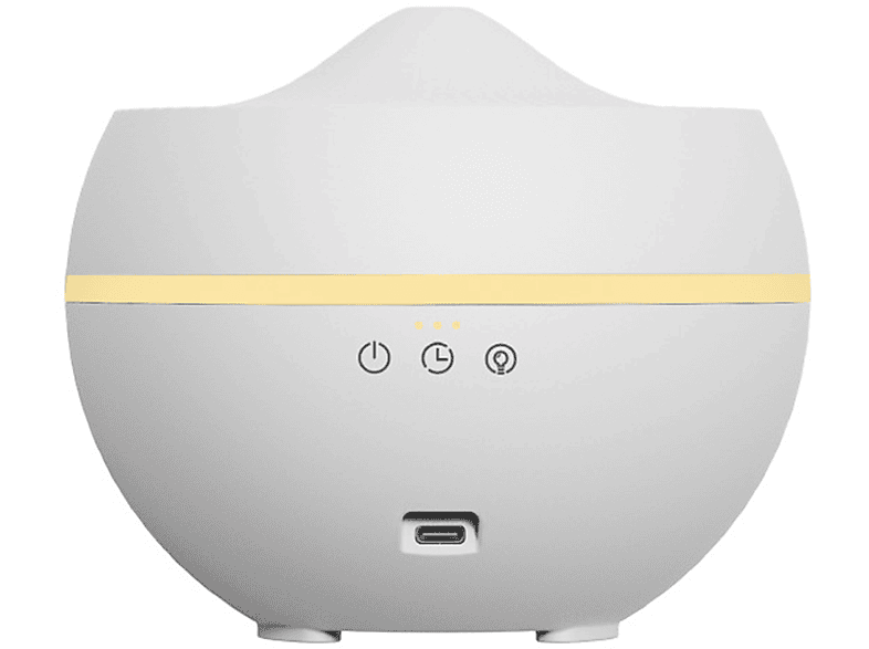 SHAOKE 300ml Duftlampe  RGB-Licht  Timer  für Zuhause Luftbefeuchter Weiß (Raumgröße: 30 m²)