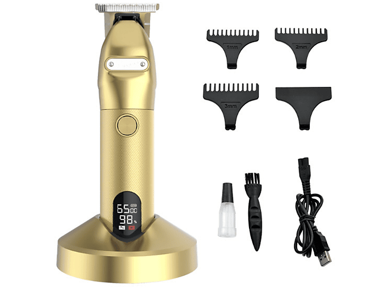 Edelstahl Kopf 4-Gang-verstellbar Gold Elektrischer SHAOKE Haarschneider Haarschneider T-förmiger