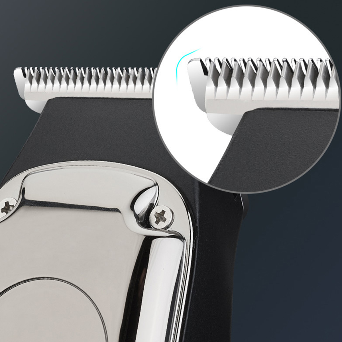 SHAOKE Mini Haarschneider Geräuschreduktion leichte USB-Ladung Haartrimmer-Akku Handhabung Silber