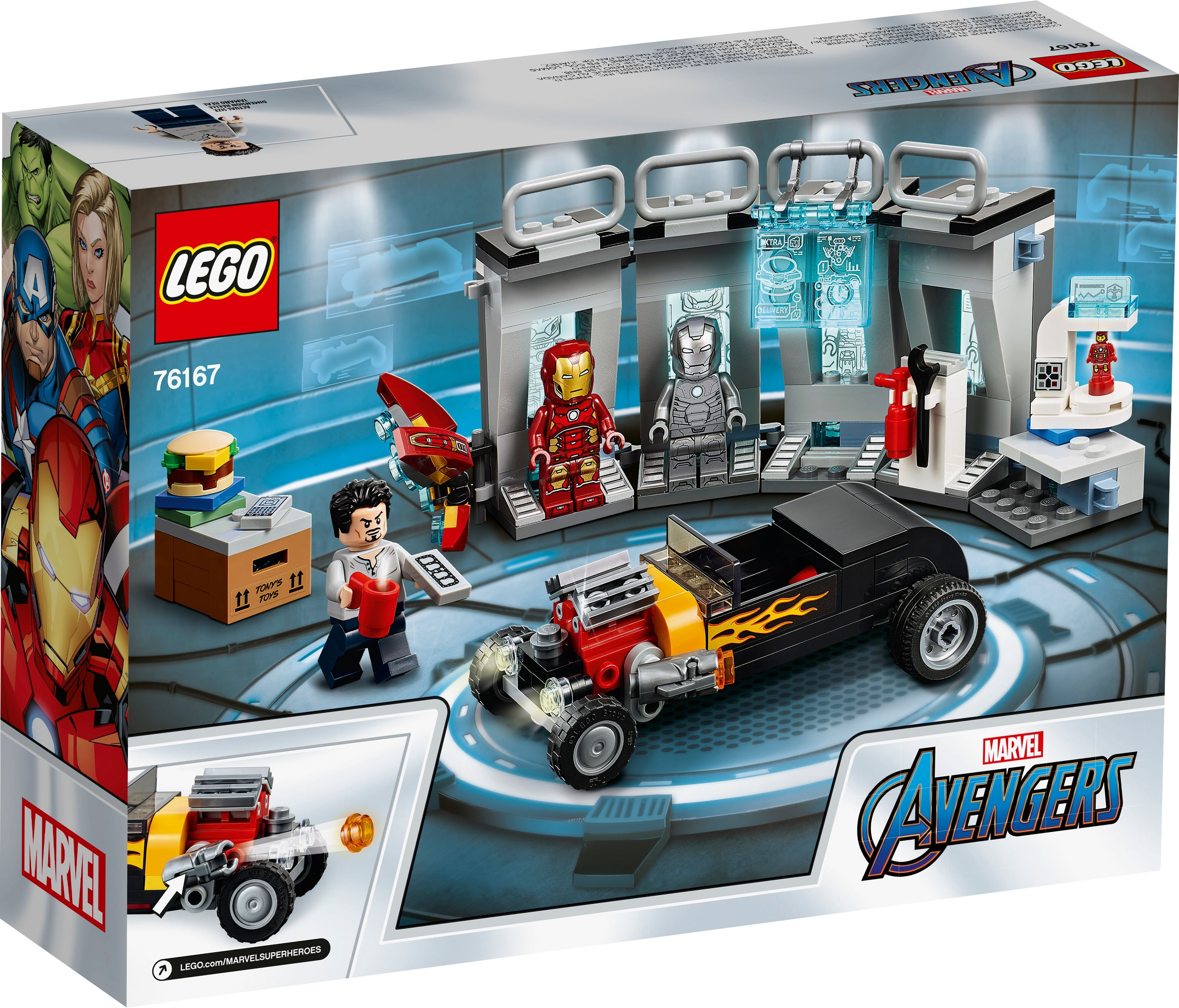 Mans Tony 76167 Iron Bausatz LEGO Arsenal Avengers Stark