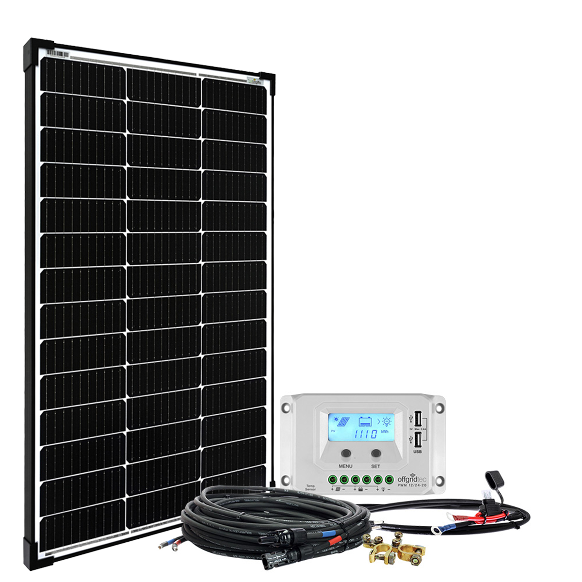 OFFGRIDTEC basicPremium-L Solaranlage 12V 100W