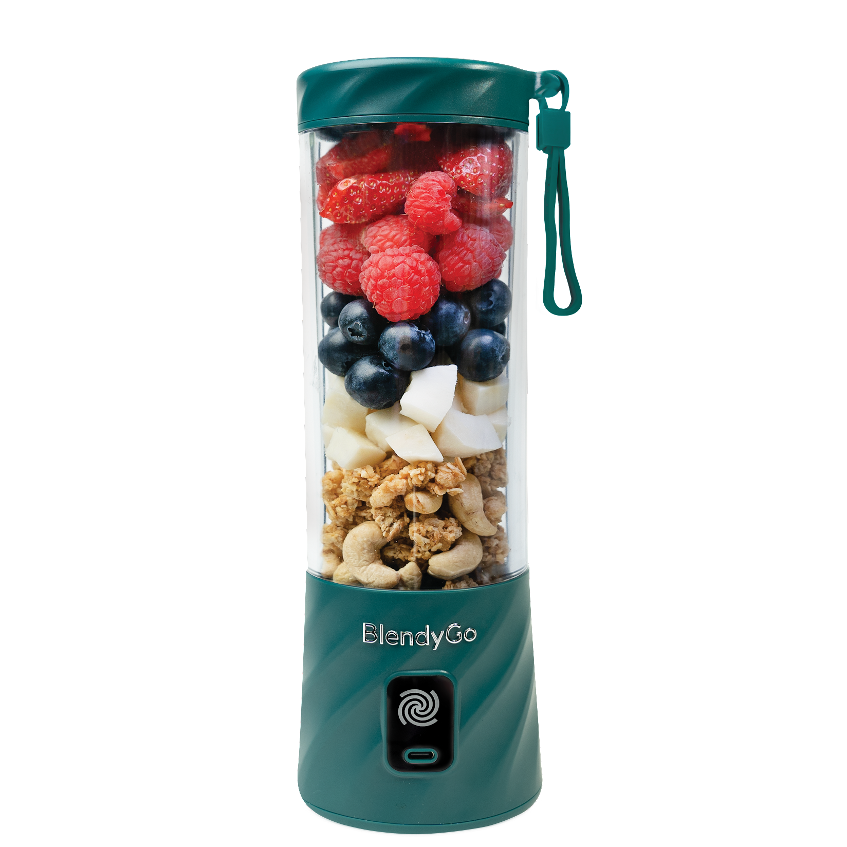 Standmixer BLENDYGO (250 BlendyGo dunkles Grün Watt, 550 ml)