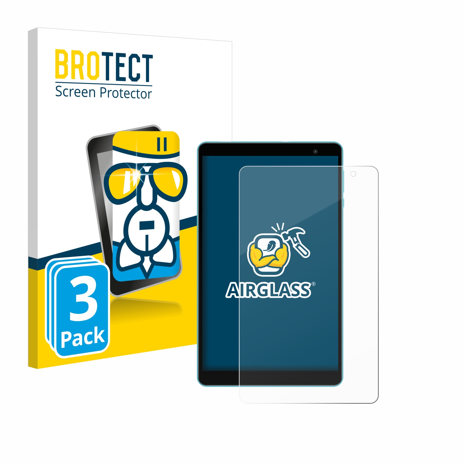 P80T) BROTECT 3x Teclast klare Airglass Schutzfolie(für