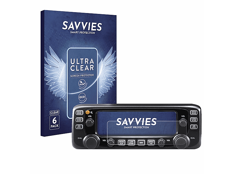 SAVVIES klare Schutzfolie(für 6x IC-2730E) Icom