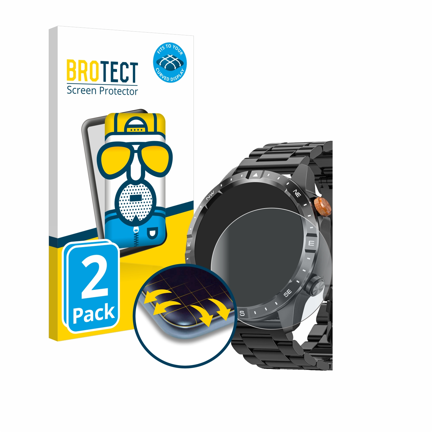 Flex Full-Cover BROTECT Schutzfolie(für 3D Swgota Curved matt (1,43\