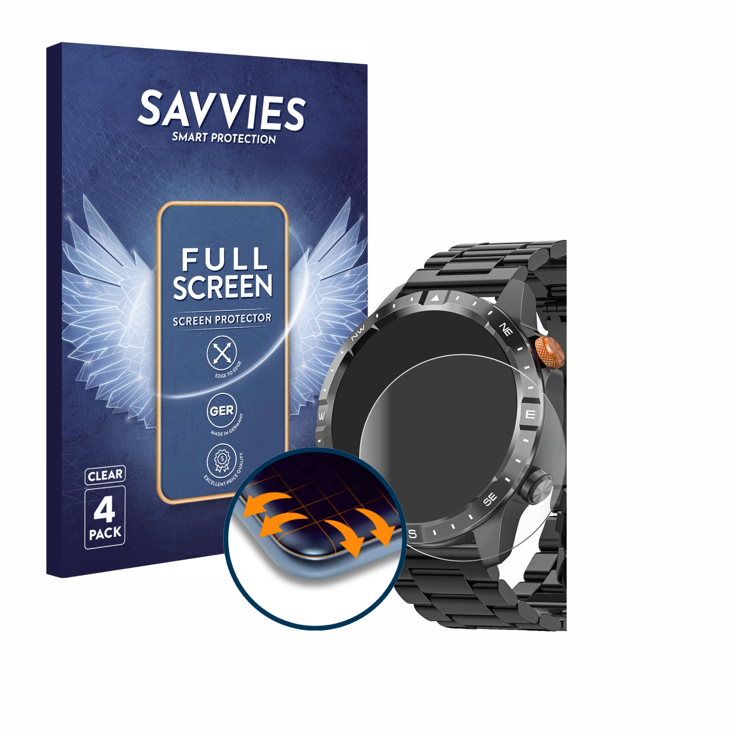 SAVVIES 4x 3D Flex Full-Cover (1,43\
