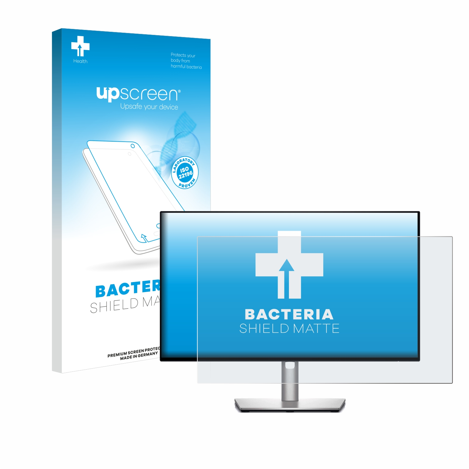 UPSCREEN antibakteriell Dell Ultrasharp entspiegelt Schutzfolie(für matte U2422H)