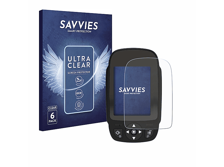 SAVVIES 6x klare Schutzfolie(für Flymaster C) NAV