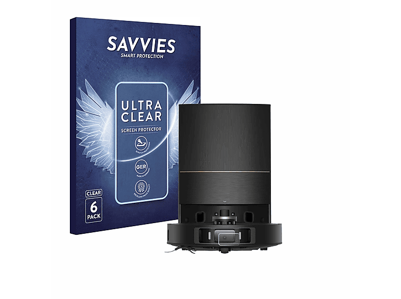 SAVVIES 6x klare Schutzfolie(für Xiaomi DreameBot L20 Ultra (NUR Kamera))
