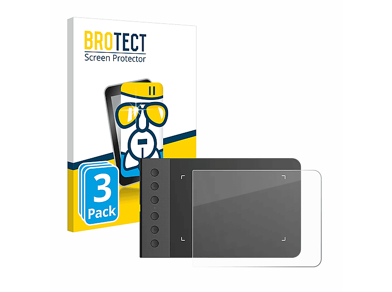 BROTECT 3x Airglass klare Schutzfolie(für XPPen G640S V2 Graphic