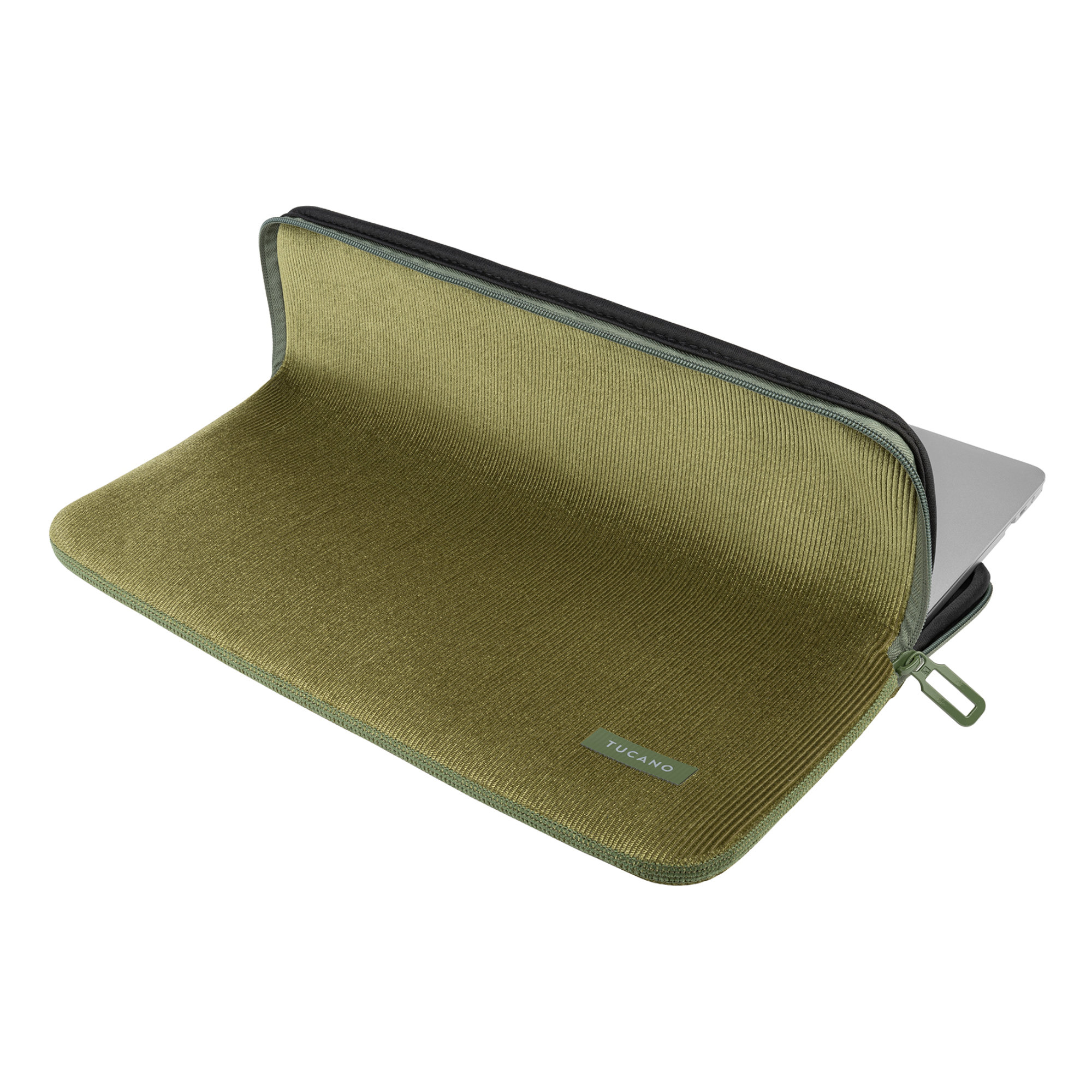 TUCANO BFVELMB16-V SLEEVE 15,6 GRUEN Notebooktasche Grün für Sleeve Neopren, Cord, Apple